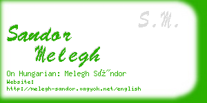 sandor melegh business card